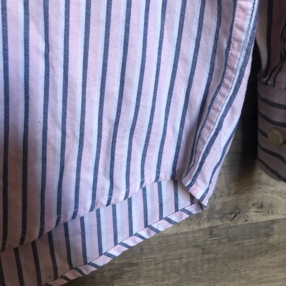 Tommy Hilfiger Striped Cotton Oxford Coastal Button Down Shirt Medium - Picture 6 of 9